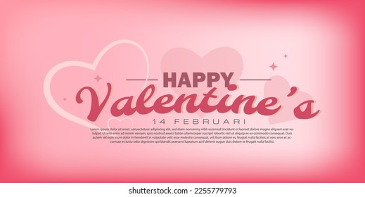 illustration vector design happy valentine's background, banner.