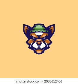 ILlustration vector design of head cheetah goof for logo 