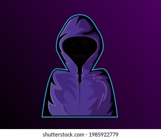Illustration vector design of hoodie esport logo template for your business or company