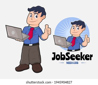 Illustration vector design of job seeker logo for your business or company