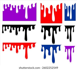 illustration vector design of Liquid leak, Ink drops, melt. good for make design for drink product, ink product, etc