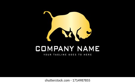 Illustration Vector Design Logo of Luxury. Bison Luxury, suitable for strong and luxurious companies