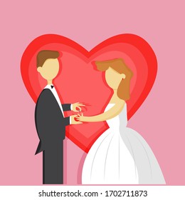 Illustration vector design of marriage
