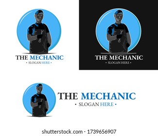 Illustration Vektordesign der Mechanik-Logo-Maskottvorlage