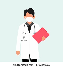 Illustration vector design men doctor