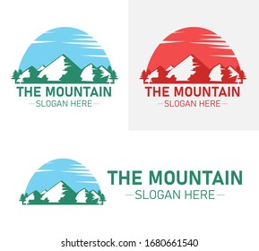 Illustration vector design of mountain logo