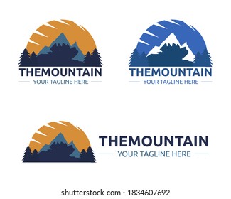 Illustration vector design of mountain logo template for business or company