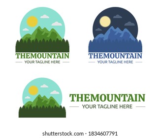 Illustration vector design of mountain logo template for business or company