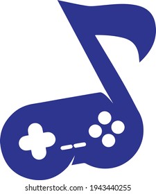 Illustration vector design of music game logo