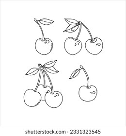 Illustrationen, Vektorgrafik, Design, Natur, Hintergrund, Feder, Blume, einzeln, Blüten, Blütenblätter, Rosa, Kirsche, Japan, Saison, Dekoration, Sakura, Blütenblüte, Grafik, handgezeichnete doodle Illustrationen Vektorset
