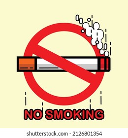 illustration vector design of no smoking sign