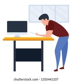 Illustration vector design of office employee.