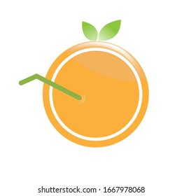 Illustration vector design of orange logo for company or business