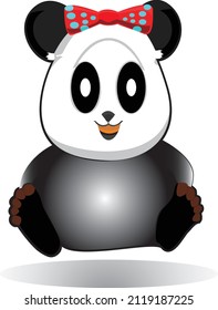 illustration vector design of panda, good for use sticker, wallpaper, etc.