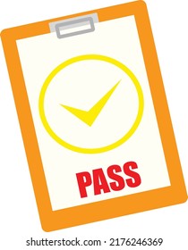 illustration vector design of Passed Checklist draft of target production or deadline Suitable illustration for presentation, template, book, children book, magazine, newspaper, blog thread, and etc.