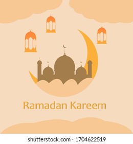 Illustration vector design of Ramadan Kareem