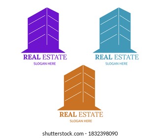 Illustration vector design of real estate logo template for business or company