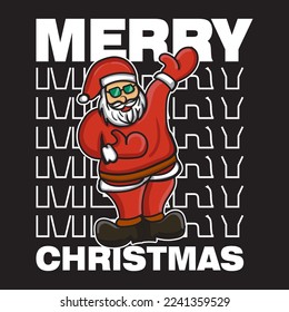 illustration vector design santa claus. very suitable for clothing design, t-shirts and printing