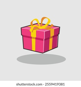 illustration of a vector design for a simple gift box special for holidays and fun events