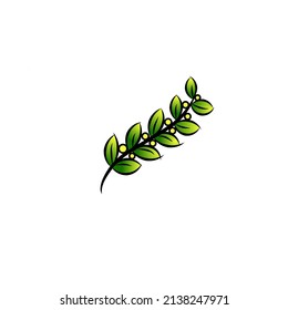 Illustration Vektordesign von einfachen grünen und gelben Gradblätter. Geeignet für Icon, Aufkleber, Template Banner, Poster und so weiter.