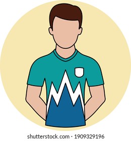 Illustration vector design of Slovenia National Football Team Jersey icon flat style. These icons are the perfect solution for online and printable projects
