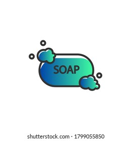 Jabón de diseño vectorial de ilustración aislado en fondo blanco