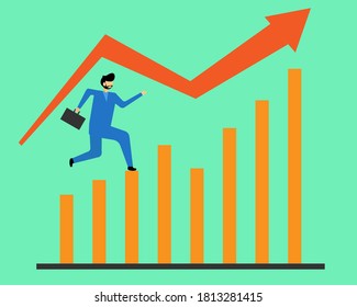 Illustration vector design of successful business