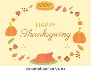 Illustration vector design of thanksgiving background template