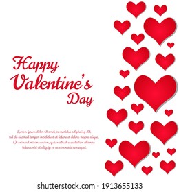 Illustration vector design of valentine's day background