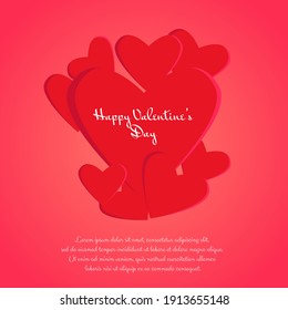 Illustration vector design of valentine's day background