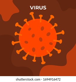 Illustration Vector Design of Virus