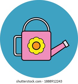 Ilustración de diseño vectorial del icono de Watering Can. Estos iconos son la solución perfecta para proyectos en línea e imprimibles como banners, diapositivas, iconos de sitios web, etc.