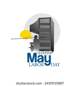 Illustration Vector Design for World Labor day 1 May with elements.