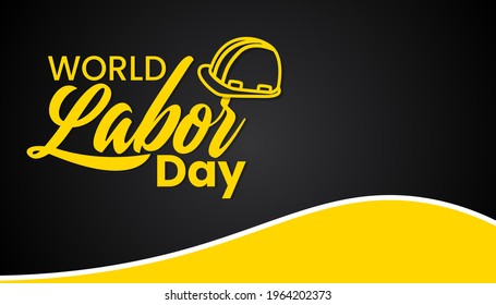 Illustration Vector Design Of World Labour day 1 May with Grunge Background. 