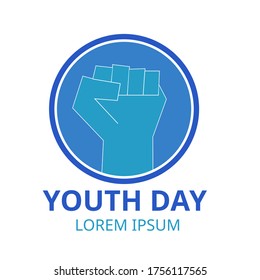 Illustration vector design of youth day logo for celebration