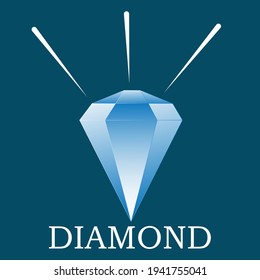 illustration vector of diamond with dark green as the background