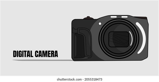 ilustración vector de la caricatura de cámara digital 