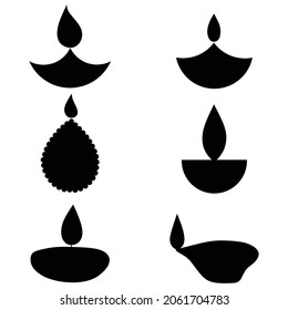 Illustration vector of Diwali candles icon