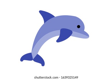 Illustration Vector of dolphin flat design Perfect for T Shirt design,logo,sticker eps 10