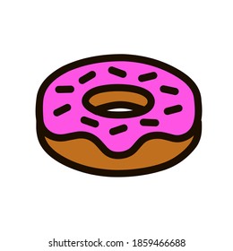 Illustration vector donuts isolated white background