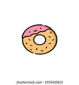 illustration vector of donuts. Where these donuts have attractive colors and this donuts vector is an education for children
