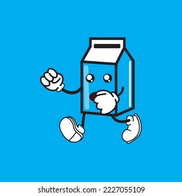 Vektordoodle einer Flasche Milch.