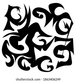 Illustration Vector doodle fresco abstracto 
