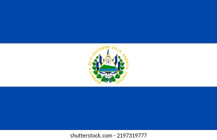 Illustration vector of El Salvador flag. El Salvador flag vector