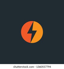 Illustration of vector electricity symbol