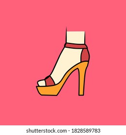Illustration vector elegant high heels fashionable