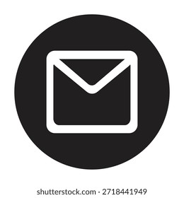 Illustration Vektorgrafik des E-Mail-Symbols mit Umschlag und Klappe | Symbol "Kreislinie"