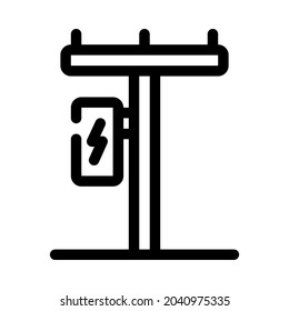 Illustration vector of energy icon with line style. Perfect for energy icon, web, logo, poster, etc. This icon is 48*48 and pixel perfect.