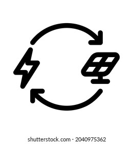 Ilustración vectorial del icono de energía con estilo de línea. Perfecto para el icono de energía, web, logotipo, afiche, etc. Este icono es 48*48 y el píxel perfecto.