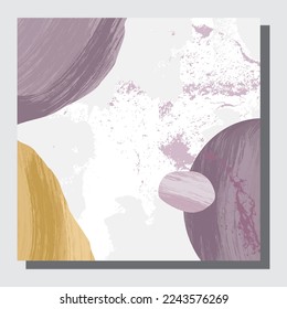 Vector de ilustración EPS 10 impresión, dibujo a mano formas orgánicas abstractas, arte estético contemporáneo boho arte moderno de mediados de siglo en estilo escandinavo de diseño nórdico	